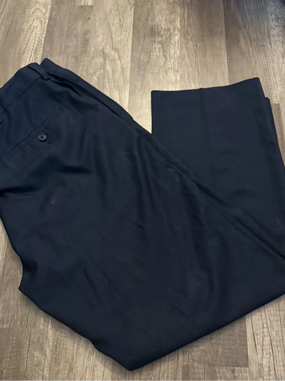 Haggar Men’s Navy Dress Pants 38x30 Classic Fit Business Casual